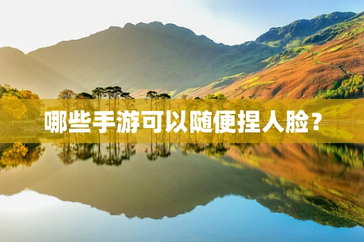 哪些手游可以随便捏人脸？