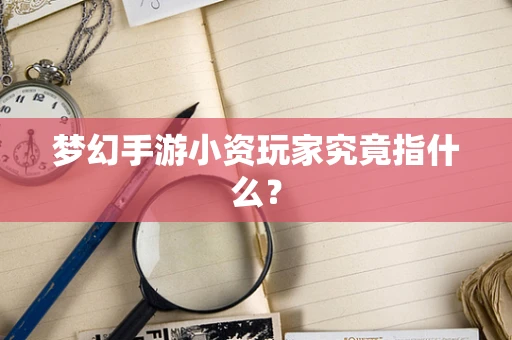 梦幻手游小资玩家究竟指什么？