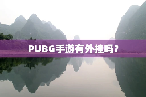 PUBG手游有外挂吗？