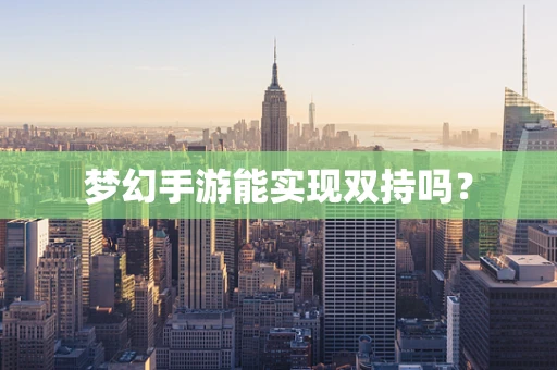 梦幻手游能实现双持吗？