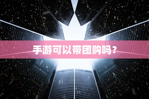 手游可以带团购吗？