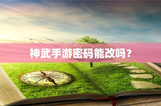 神武手游密码能改吗？