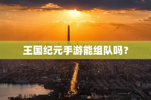 王国纪元手游能组队吗？