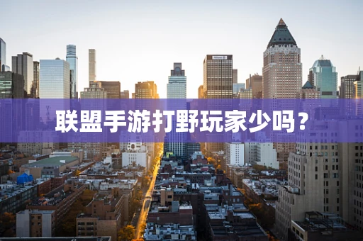 联盟手游打野玩家少吗？